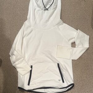 Women's White Hoodie Sweater